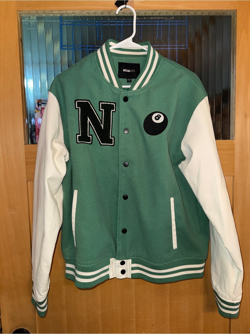 NovaMen Varsity Jacket Green Large Menswear Eight ball